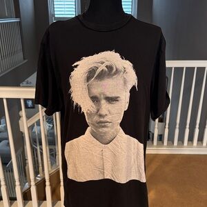 Justin Bieber Purpose Tour Black Graphic Tee M
